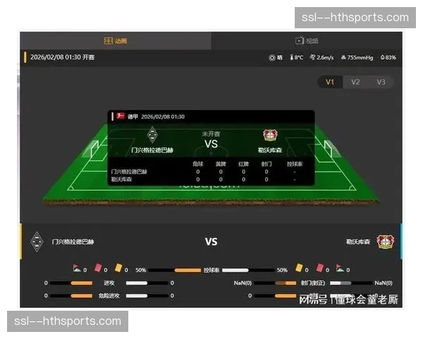 门兴格拉德巴赫公布首发，沿用4-2-3-1阵型强调边路进攻宽度